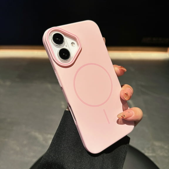 For iPhone 12 Pro / iPhone 12 Magnetic Case, Compatible with Magsafe Slim Fit Anti-Scratch Drop Protection Bumper Rugged Hard PC Back Cover Phone Case for Apple iPhone 12 Pro / 12 6.1", Pink