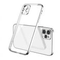 thumbnail image 1 of For iPhone 12 Pro Max Clear Silicone Case With Silver Edge, 1 of 1