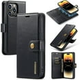 thumbnail image 1 of For iPhone 12 Pro Max DG.MING Crazy Horse Texture Detachable Magnetic Leather Phone Case,Black,For iPhone 12 Pro Max, 1 of 9