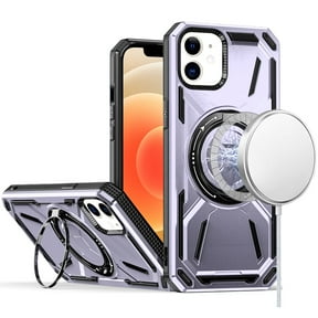 For iPhone 12 & iPhone 12 Pro Loop Hybrid with [Magnetic Ring Circle] 360 degrees Rotational Kickstand Case Cover - Light Purple