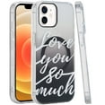 thumbnail image 1 of For iPhone 12 & iPhone 12 Pro [Magnetic Circle] Double Layer Design IMD TPU Case - Love You So Much, 1 of 3