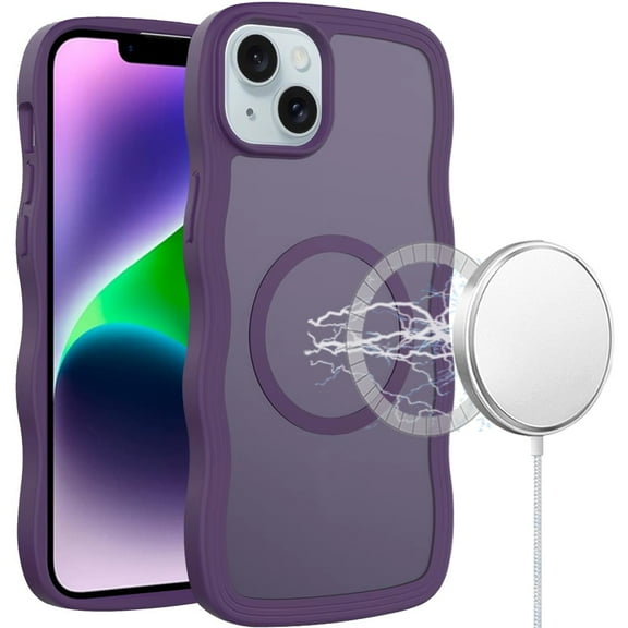 For iPhone 13/14 Grip Hand Magnetic Ring HQ Hybrid - Dark Purple