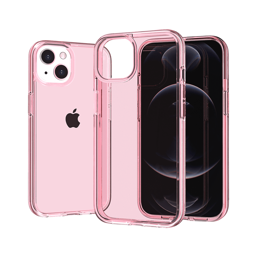 For iPhone 13/14 Sturdy Ultra Thick 3mm Transparent Hybrid Case