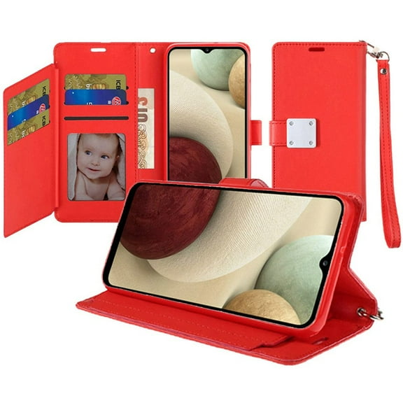 For iPhone 13/14 Case Wallet ID Card Holder Phone Wallet Cover + Tempered Glass