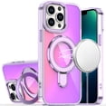 thumbnail image 1 of For iPhone 13 Pro Max CHROME HQ Rotational Magnetic Ring Hybrid - Light Purple, 1 of 4