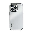 thumbnail image 1 of For iPhone 13 Pro Max Case Slim Fit Soft TPU + Metal Super Ultra-Thin iPhone 13 Pro Max Phone Back Cover Light Protective Brushed Finish Coating Shockproof Case Compatible iPhone 13 Pro Max,Silver, 1 of 6