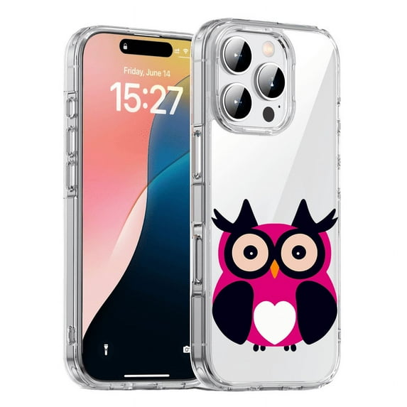 HZSY. Protective Gel Phone Case for iPhone 13 Pro Max - Printed owl