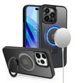 thumbnail image 1 of For iPhone 13 Pro Max Metal Chrome Kickstand [Magnetic Circle] Shockproof Matching Camera Hybrid - Black, 1 of 4