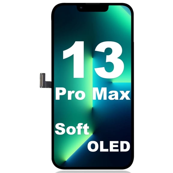For iPhone 13 Pro Max Soft OLED Screen Replacement,[FHD][COF][Face ID] Touch Display Digitizer Assembly with