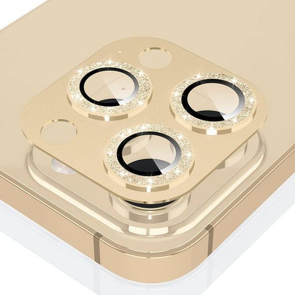 For iPhone 13 Pro Max/iPhone 13 Pro Camera Lens Protector, Alloy Metal, Glitter BlingCamera Screen Protector, Full Coverage Protection, 1 Pack