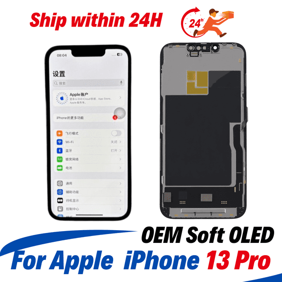 For iPhone 13 Pro Soft OLED Display TouchScreen Assembly Digitizer Replacement