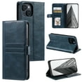 thumbnail image 1 of For iPhone 13 Wallet Case, Phone case Premium PU Leather Flip Folio Protective Cover RFID Blocking Strap 6 pockets Credit Card Slots & Wrist Strap,for Women Men Phone Cover,Darkblue, 1 of 11