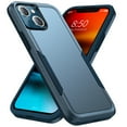 thumbnail image 1 of For iPhone 14 6.1 Inch Case Compatible Wireless Charging, Tough Rugged Heavy Duty Dual Layer Shockproof Full-Body Protective Anti-Scratch Anti-Drop Case for Apple iPhone 14,Blue, 1 of 6