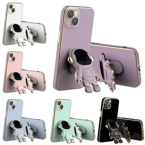 For iPhone 14 Case Cover,Astronaut Stand Case Cover with Protective Cover - Comes with Lens Film(Green)