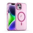thumbnail image 1 of For iPhone 14 MagSafe Frosted Translucent TPU + PC Full Coverage Phone Case,Pink,For iPhone 14, 1 of 16