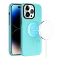 thumbnail image 1 of For iPhone 14 PRO 6.1" Shockproof Hybrid [Magnetic Circle] with Stand - Teal, 1 of 5