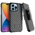 thumbnail image 1 of For iPhone 14 PRO - Case Belt Clip Holster Combo Shell Cover w Kickstand Defender Drop Protection Armor [Black], 1 of 7