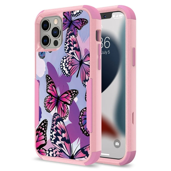 For iPhone 14 PRO Case Heavy-Duty Anti-Slip Triple Layer Hybrid Phone Cover