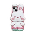 thumbnail image 1 of For iPhone 14 Pro Max/14 Plus/13 Pro/13 Phone case，Shockproof Cute 3D Pink Tulips Rabbit Soft TPU Case Cover, 1 of 5