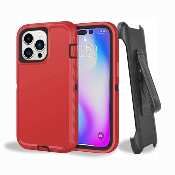For iPhone 14 Pro Max /14 Pro/14 Plus/14 Shockproof Heavy Duty Defender Case with Belt Clip