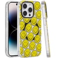 thumbnail image 1 of For iPhone 14 Pro Max [Magnetic Circle] Double Layer Design IMD TPU Case - Smiley Faces, 1 of 3