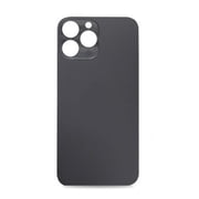 For iPhone 14 Pro Max Plain Glass Back Replacement in Space Black