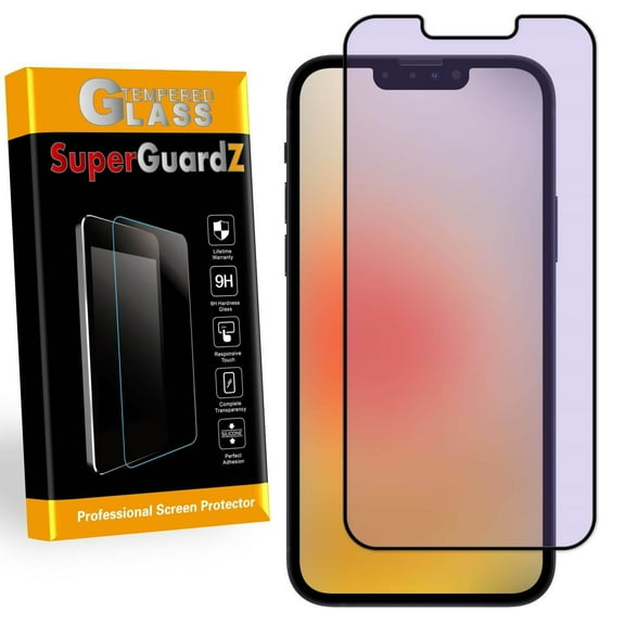 For iPhone 14 Pro Max - SuperGuardZ Anti Blue Light [Eye Protection] Full Coverage Tempered Glass Screen Protector, 9H, Anti-Scratch, Anti-Bubble