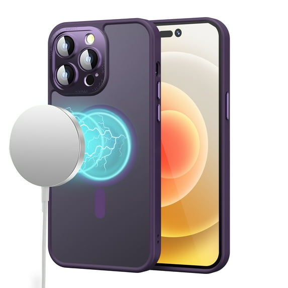 For iPhone 15 Complete Protection HQ Hybrid with Metal Tempered Camera Glass - Purple
