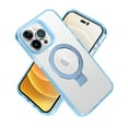 thumbnail image 1 of For iPhone 15 Case Magnetic Circle Translucent Cover Side Grip +2 Tempered Glass, 1 of 5