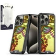 thumbnail image 1 of For iPhone 15 PRO Case Print Design Fused  Hybrid Phone Cover + 2 Tempered Glass, 1 of 4