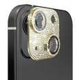 thumbnail image 1 of For iPhone 15 Plus Diamond Bling Camera Lens Full Tempered Glass - Gold, 1 of 2