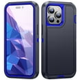 thumbnail image 1 of For iPhone 15 Pro 6.1inch Shockproof Rugged Full Body Protection Heavy Duty Dust/Drop Proof 3-Layer Cover Case​,Blue,For iPhone 15 Pro, 1 of 8