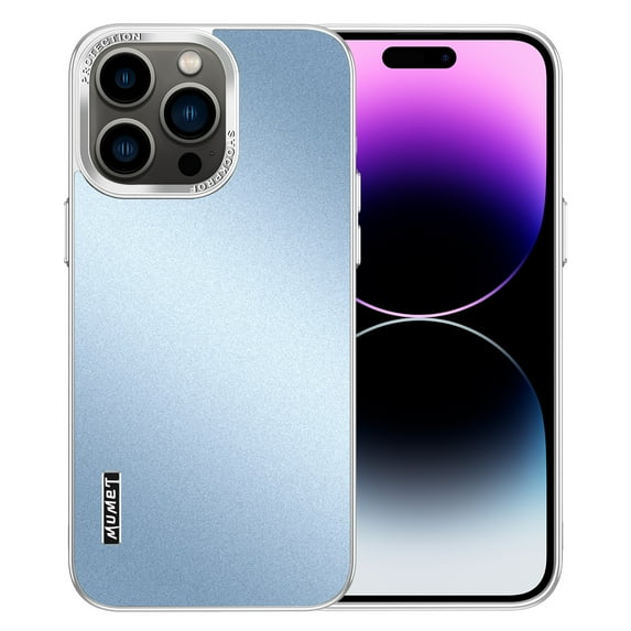 For iPhone 15 Pro Frosted Bling Phone Cover Gradient Color Anti-Scratch Anti-Fingerprint Washable Anti-Fouling Thin Fit Hard PC Back Case Shockproof Plain Phone Case for iPhone 15 Pro,Blue