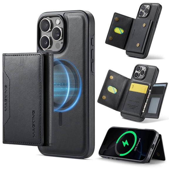 For iPhone 15 Pro Max 15Plus 15Pro Phone Case Wallet Case with Card Holder Magnetic For iPhone 15 Pro Max Leather Phone Cases