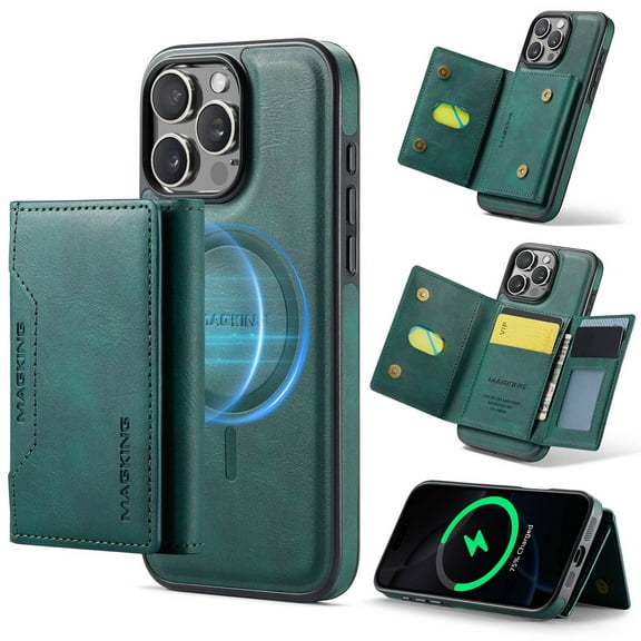 For iPhone 15 Pro Max 15Plus 15Pro Phone Case Wallet Case with Card Holder Magnetic For iPhone 15 Pro Max Leather Phone Cases