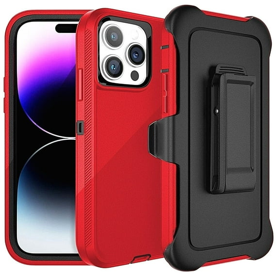 For iPhone 15 Pro Max /15Pro/15Plus/15 Shockproof Defender Armor Case Belt Clip