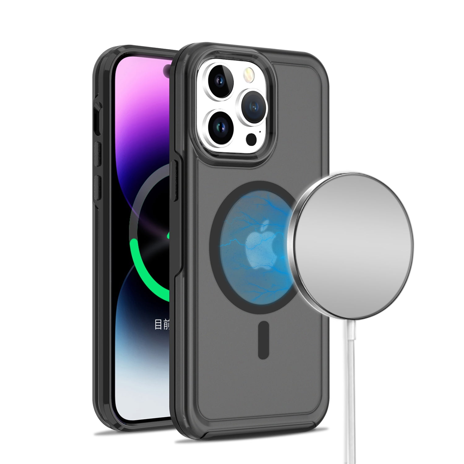 For iPhone 15 Pro Max Case Magnetic Circle Sleek Hybrid + 2