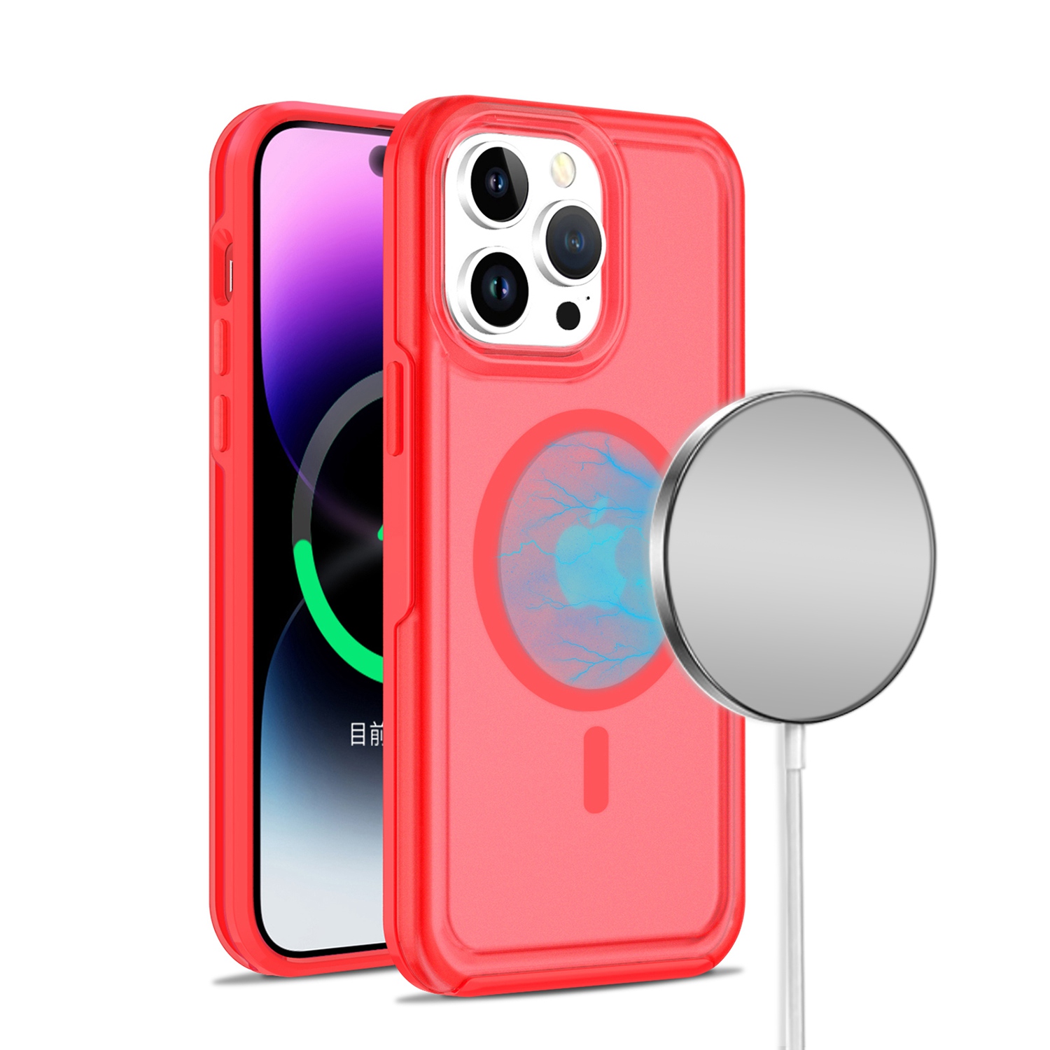 スマホケース iPhone 15pro SGtype For iPhone 15 Pro Max Case Magnetic Circle Sleek Hybrid + 2