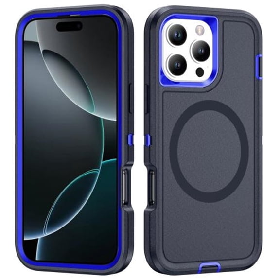 For iPhone 15 Pro Max Life Waterproof Rugged MagSafe Magnetic Phone Case,Blue,For iPhone 15 Pro Max