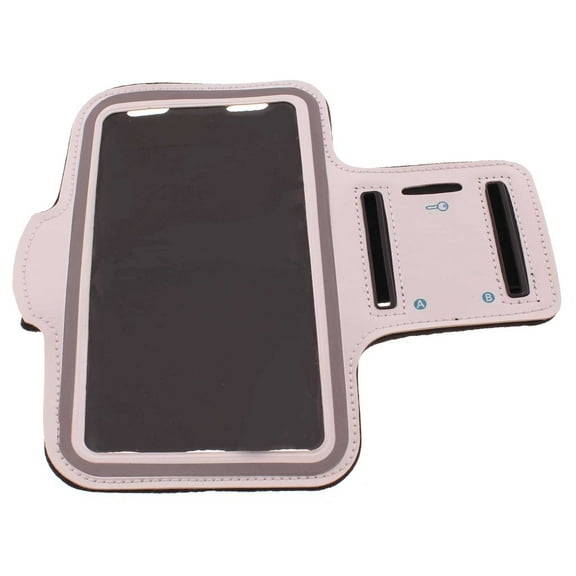 For iPhone 15 Pro Max/Plus - Running Armband Sports White Gym Workout Case Cover Band Arm Strap