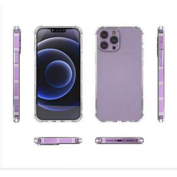 For iPhone 15 Pro Simple Basic Minimalistic Transparent Clear Thick TPU Case Cover - Clear