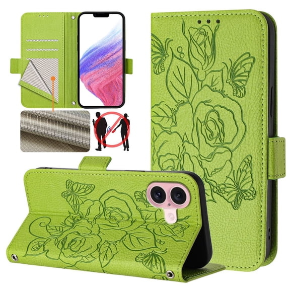 For iPhone 15 ProMax 15Pro PU Leather Phone Case with Credit Card Slot Magnetic Wallet Case