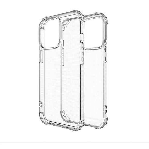 For iPhone 15 Case Shockproof Corner Protection Crystal Clear + 2 Tempered Glass