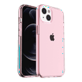 thumbnail image 1 of For iPhone 15 Sturdy Ultra Thick 3mm Transparent Hybrid Case Cover - Pink, 1 of 4