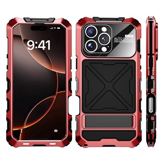For iPhone 16 15 14 13 Pro Max Plus with Screen Protector Shockproof Aluminum Heavy Duty Gorilla Metal Case Cover New