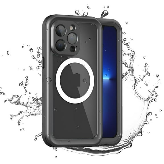 For iPhone 16/17 Series Waterproof Case, Clear Cover with Wireless Charging