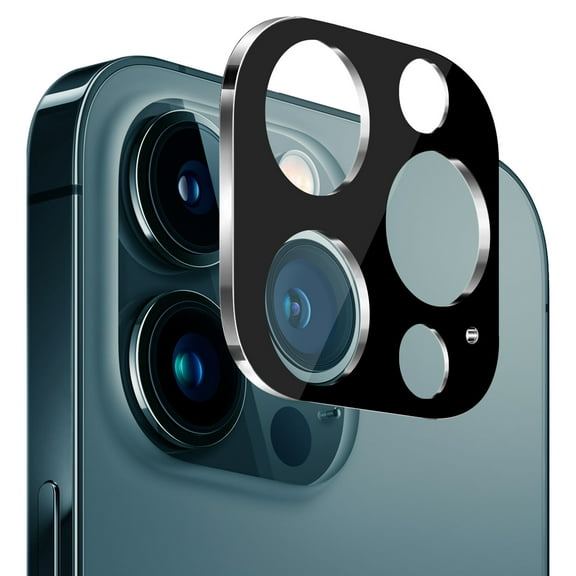 For iPhone 16 6.1 inch Camera Lens Colored Edge Tempered(2.5D) - Black