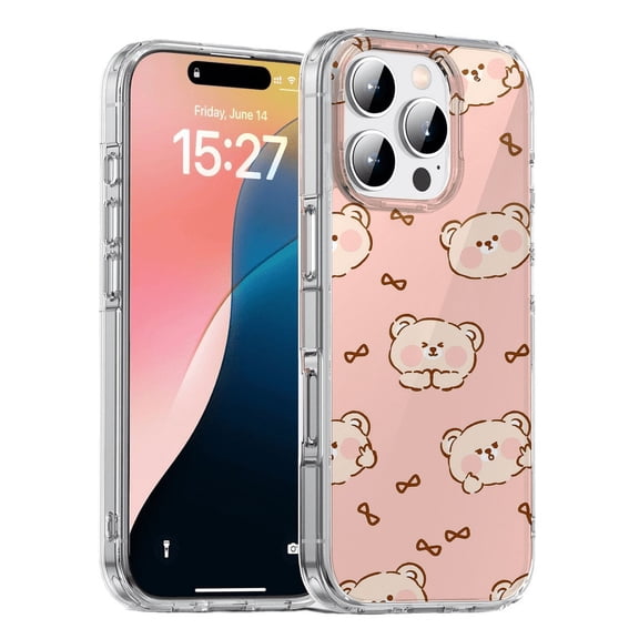 HZSY. Protective Gel Phone Case for iPhone 16 - Printed Cute bear