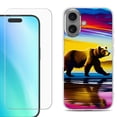 thumbnail image 1 of For iPhone 16 Phone Case Cover, Shockproof Case with Tempered Glass Screen Protector, by OneToughShield - Bear, 1 of 4