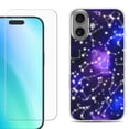 thumbnail image 1 of For iPhone 16 Phone Case Cover, Shockproof Case with Tempered Glass Screen Protector, by OneToughShield - Constellations, 1 of 4